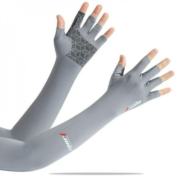 Naiyafly Arm Sleeves with Thumb Holes Women Men UV Protection Cooling, UPF 50 Compression Long Arm Cover