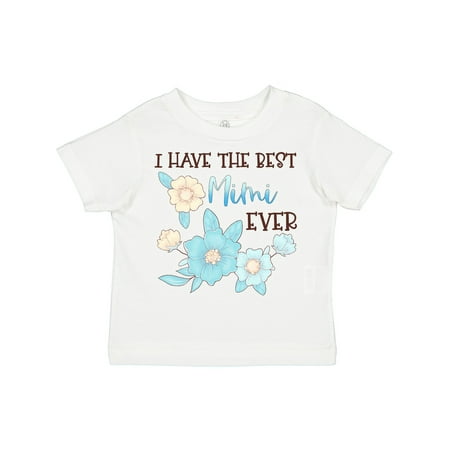 

Inktastic I Have the Best Mimi Ever with Blue Flowers Gift Toddler Boy or Toddler Girl T-Shirt