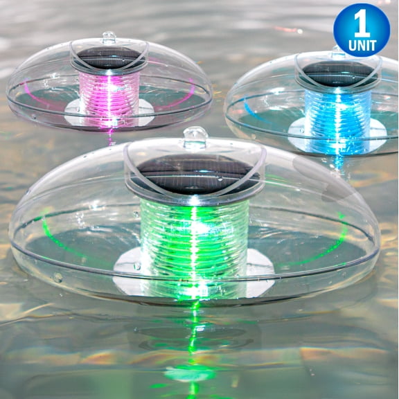 Solar Floating Pool LED Lights - 1PC - Waterproof, Color Changing, Rechargeable Orbs for Swimming Pools, Ponds, Gardens, and Patios - Automatic, Wireless