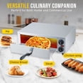 thumbnail image 2 of 16-pulgada electric indoor pizza oven - 1300w commercial countertop pizza maker in stainless steel grilling rack y removable crumb tray home kitchens y restaurants, compact, durable, fast heating, 2 of 6