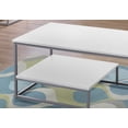 thumbnail image 6 of White Silver Metal Table Set - 3Pcs Set, 6 of 9