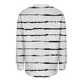 thumbnail image 5 of WZXFASHION Chandail en Molleton à Col Rond pour Femmes Automne Col Rond Rayé Manches Longues Mode Automne et Hiver 50 % de Réduction Liquidation Chandail à Manches Longues, 5 of 5