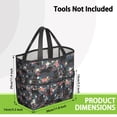 thumbnail image 3 of Garden Tool Bag,Rottweiler Dog and Flower Floral Garden Tool Organizer,Garden Gifts,Waterproof Multi-Pocket Garden Tool Storage 11.8x5.5x11.4 Inch(Tools NOT Included), 3 of 6