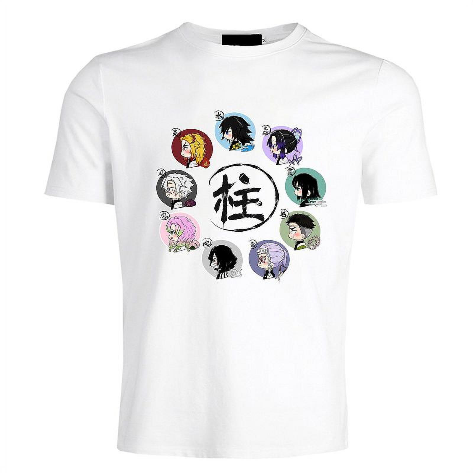 CYPUNK Womens Demon Slayer T-Shirt Teen Girls Tee Shirts Kimetsu No Yaiba Print Short Sleeve Summer Anime Tops 