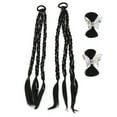 thumbnail image 2 of Boxing Braided Ponytail Extension, Boxing Braided Extension Soft  for Home Brown Black,Black, 2 of 7
