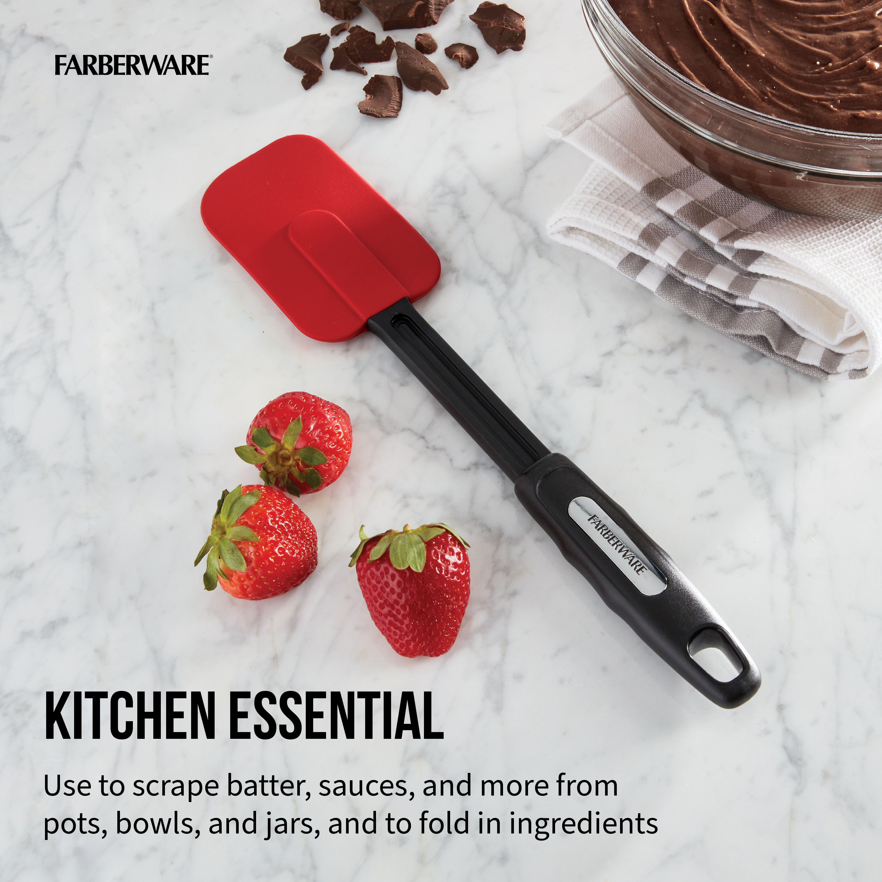 Farberware Kitchen Silicone Scraper/Spatula, 1-piece, Red - image 5 of 9