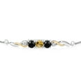 thumbnail image 2 of 925 Sterling Silver and 10K Yellow Gold Yellow Citrine Black Onyx and White Lab Grown Diamond Tennis Bracelet for Women (1.70 Cttw, Gemstone November Birthstone, Fully Adjustable up to 9 inch), 2 of 4