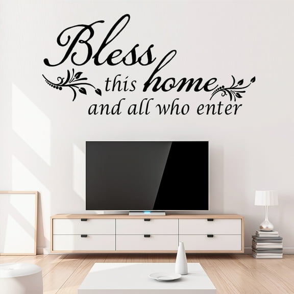 English wall stickers bless creative removable decorative stickers living room bedroom
