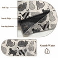 thumbnail image 6 of Black Cat Area Rugs 4'x6', Washable Small Throw Rugs for Office Bathroom, Rustic Striped Geometric Abstract Indoor Outdoor Rug Non-Slip Low Pile Carpet Runner Reversible Floor Mats, 6 of 8