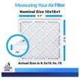 thumbnail image 2 of 10x16x1 Air Filter | 4-PACK | MERV 8 HVAC Pleated A/C Furnace Filters | MADE IN USA | Actual Size: 9.5 x 15.5 x .75", 2 of 6