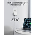 thumbnail image 2 of Cargador Nekmit GaN USB C de 67 W, carga rápida de 3 puertos, 2 of 7