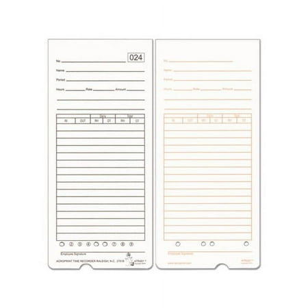 UPC: 0033297199041 | Time Card for ATR480 Totalizing Electronic Time Clock 7 1/2 x 3.35  50 per pack