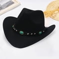 thumbnail image 4 of Sombrero de vaquero occidental , sombrero hebilla de cinturón, accesorios para fotos, sombrero de de Panamá , negro Sombrero Vaquero 56cm Negro Colco Sombrero de vaquero, 4 of 7