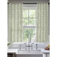 thumbnail image 2 of Sage Green Spring Leaves Sheer Curtains 72 Inch Length 2 Panels Set, Pastoral Botanical Striped Flowers Voile Window Treatment Curtains Sheers Drapes for Bedroom/Living Room/Kitchen 52"x72"x2, 2 of 7