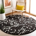 thumbnail image 2 of SAFAVIEH Soho Ryan Geometric Dotted Wool Area Rug, Black/White, 3'6" x 5'6", 2 of 9