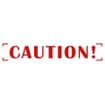 thumbnail image 1 of Printtoo Caution Self Inking Rubber Stamp Pre-Inked Office Stamp- Home Office Business Stationery, Red- 42 x 9 mm, 1 of 7