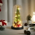 thumbnail image 4 of Bzdzmqm under $5 Snow Globe Christmas Tree, Mini Snow Globe Christmas Tree, LED Lighted Desktop Ornament, Imitation Glass Cover Decor, Holiday Gift Idea, Winter Wonderland Display, 4 of 6