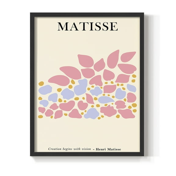 Matisse CDLXXXII in Black Solid Wood Framed Print No Nail Hanging