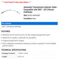 thumbnail image 2 of Automatic Transmission Selector Cable - Compatible with 2007 - 2012 Nissan Pathfinder 2008 2009 2010 2011, 2 of 2