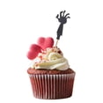 thumbnail image 3 of Decoración de Halloween Sunnimix 3x20x Adornos de Papel y Madera Zombie Arm para Cupcakes, 3 of 8