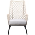 thumbnail image 3 of Afuera Living Modern Fabric/Rope/Metal Outdoor Lounge Chair in Natural, 3 of 7