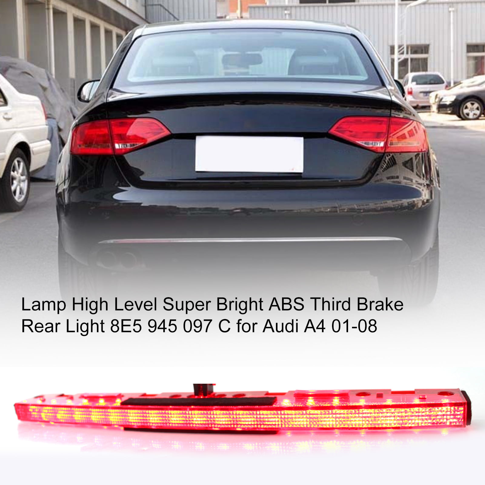 GWONG Lamp Level Super Bright ABS Third Brake Rear Light 8E5 945 C for Audi A4 01-08 - Walmart.com