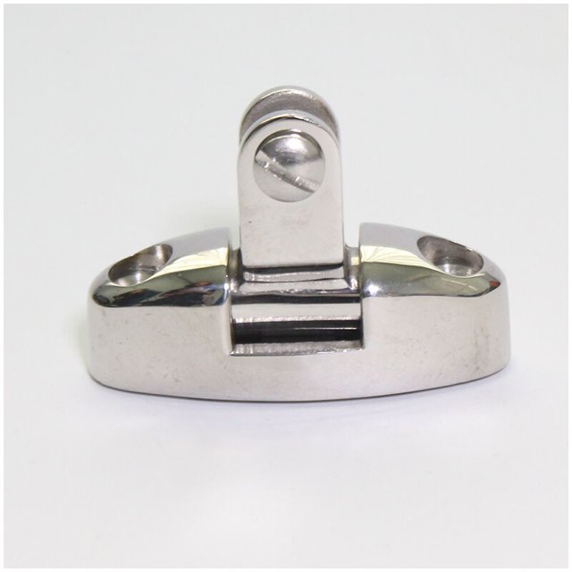 Bisagra de cubierta giratoria para toldo de barco, montaje lateral, acero inoxidable 316 con almohadilla de goma (M5)