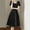 Black, variant on SMihono Trendy Women's Summer Dress Square Neck Waist Cinching Slimming Fit Short Sleeve Puff Sleeve Ruffle Midi Dress Black S