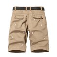 thumbnail image 6 of Bpyeka Men's Casual Embroidered Chino Shorts, Solid Cotton Blend Straight Leg Shorts with Pockets for Work, Golf and Everyday, 6 of 9