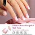 thumbnail image 2 of Press On Nails con forma de escarabajos, punta francesa, rosa degradado, extra cortos, 2 of 7