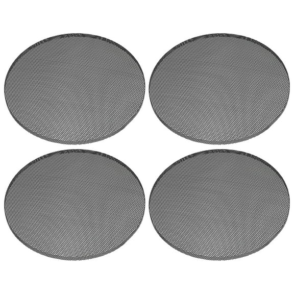 Unique Bargains 4 Pcs Universal 5.5 Inch Speaker Grills Mesh for Audio Subwoofer 152x6.5mm Grille without Frame Black