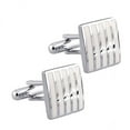 thumbnail image 1 of 2x Formal Cuadrada de Latón para Hombres únicos, Gemelos,, 1 of 8