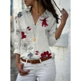 thumbnail image 5 of Blouse en Chiffon Élégante Grande Taille pour Femmes avec Col Rabattu - 2024 Tenue Décontractée et de Travail S-5TG, 5 of 5