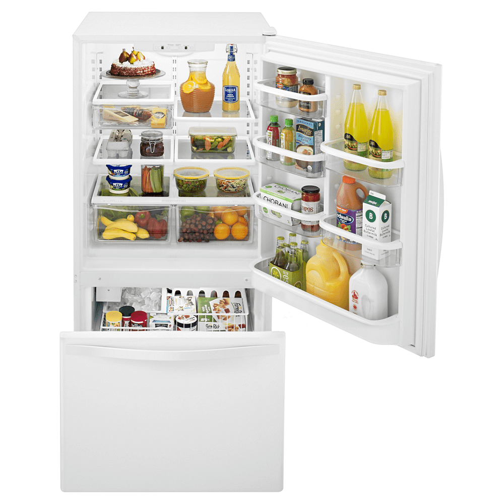 Whirlpool WRB329DMBW 18.7 Cu. Ft. White Bottom Freezer Refrigerator
