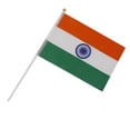 thumbnail image 2 of 12 Piezas Bandera de India Banderín Nacional Poliéster Yotijar Banderas que agitan de la mano, 2 of 5