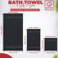 thumbnail image 3 of RIVERSIDE 3 Piece Cotton Towel Set Bath 27x54 and Hand 16x28 Towel with Washcloth 12x12, Lightweight & Soft - Charcoal, 3 of 9