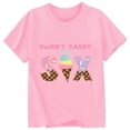 thumbnail image 3 of XAOFW Girl's T-Shirts Short Sleeve Crewneck Letter Printed Kids Casual T Shirts Leisure Wear Comfort Fit Tee Shirts Party Night Versatile Cozy Infant Tops, 3 of 3