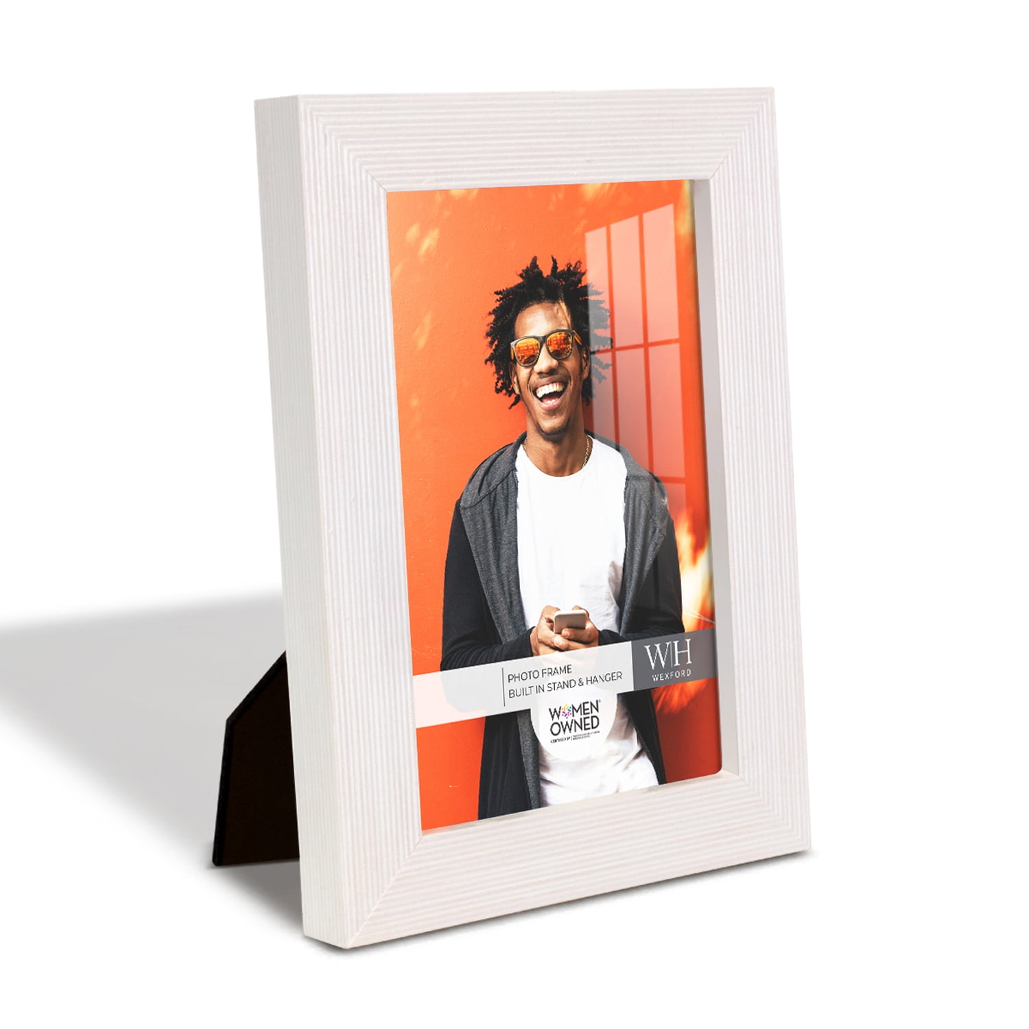 Grooved 4 in. x 6 in. White Picture Frame (Set of 2)