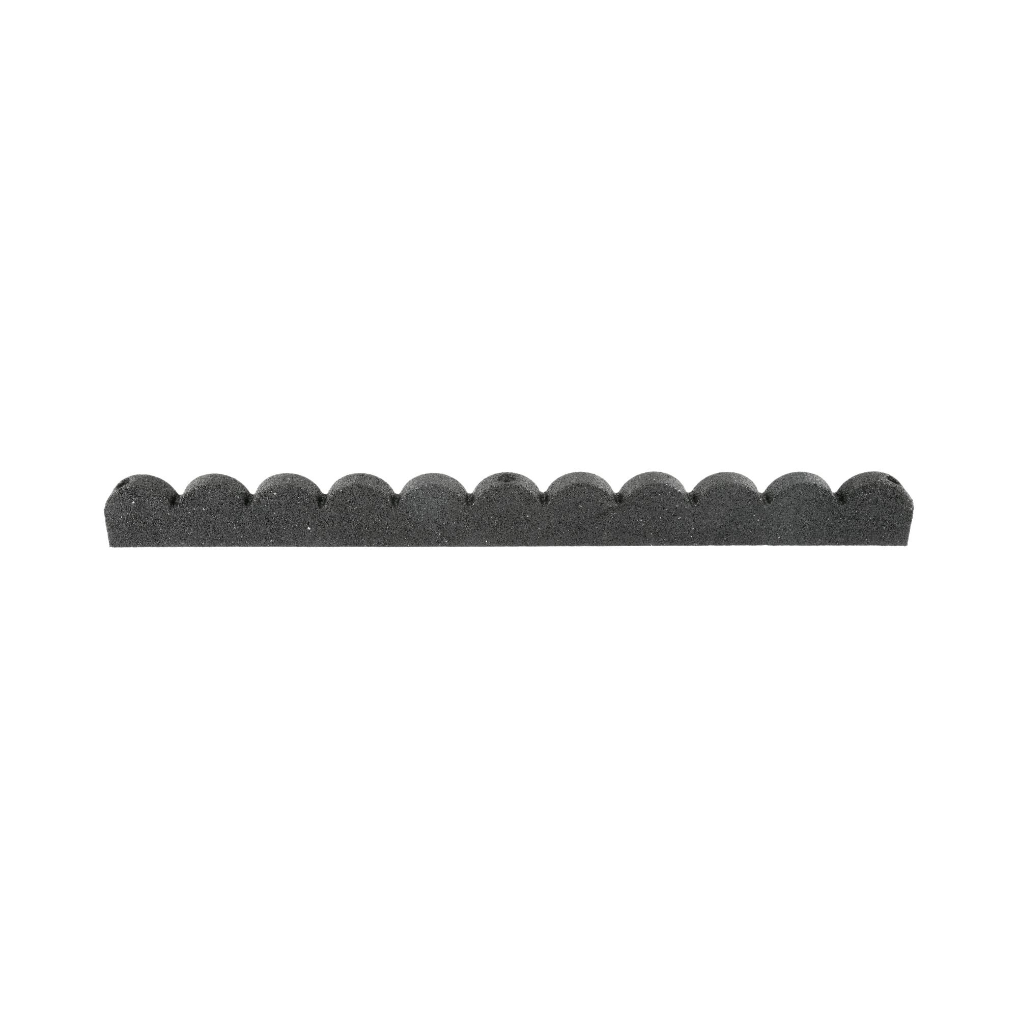 GroundSmart SmartLoc Scallop Landscape Edging, 4' Gray Rubber Garden Edging Border, 36 pack