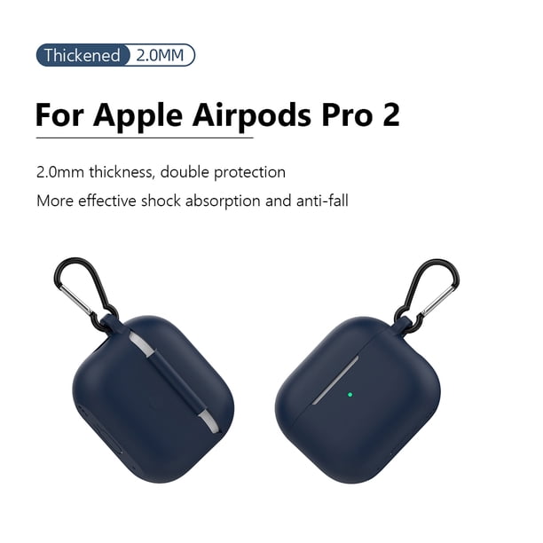 Audífonos Funda protectora de silicona elástica para Apple Airpods Pro 2 (azul oscuro)