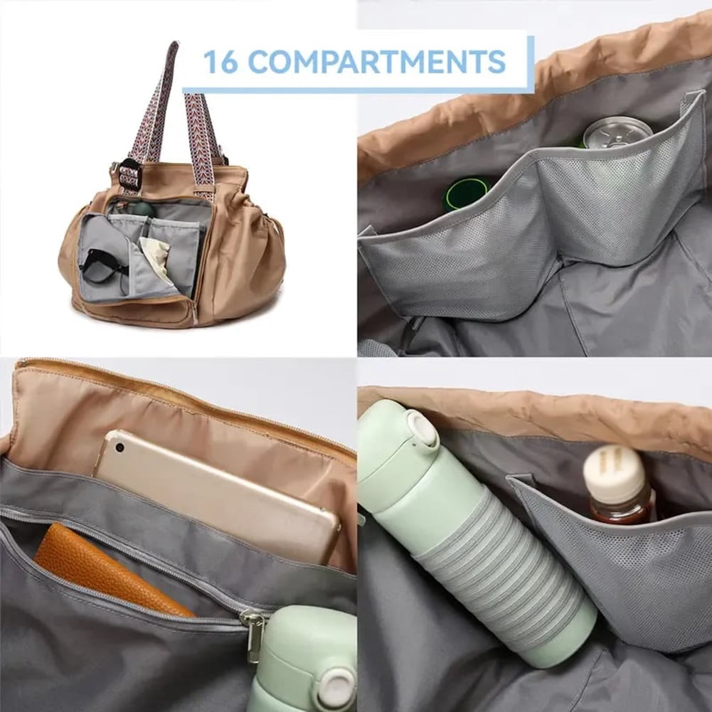 Multi-functional Large-Capacity Tote Backpack for Travel & Mommy & Daily Use, 2 in 1 Versatile Cradle Backpack Diaper Bag for Women Mom Outdoor, Convertible Lightweight with Multiple Pockets
