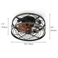 thumbnail image 6 of Uforic 18" Caged Ceiling Fan with Lights and Remote Control, 6-Speed Flush Mount Ceiling Fan, Low Profile Ceiling Fan for Bedroom, Farmhouse, or Dining Room, 6 of 6