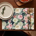 thumbnail image 4 of Pioneer Flower Floral Print Pattern Summer Placemats Table Placemats Set Of 6-Linen Kitchen Washable Placemats Table Mats 12x18 Inch Non-Slip Heat Resistant, 4 of 5