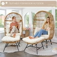 thumbnail image 5 of RADIATA 4 Pieces Beige Boho Outdoor Patio Furniture Sets with 2 Pcs Egg Chairs and 2 Ottomans, 5 of 9