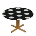thumbnail image 3 of Round Fitted Tablecloth Polka Dot Black Cute Table Cloth with Elastic Edged Waterproof Wipeable Round Table Cover for Patio Parties Outdoor Decor, 3 of 7