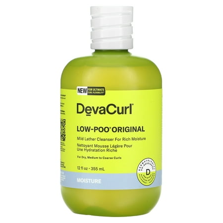 DevaCurl, Low-Poo Original, Mild Lather Cleanser For Rich Moisture, For Dry, Medium to Coarse Curls, 12 fl oz (355 ml)