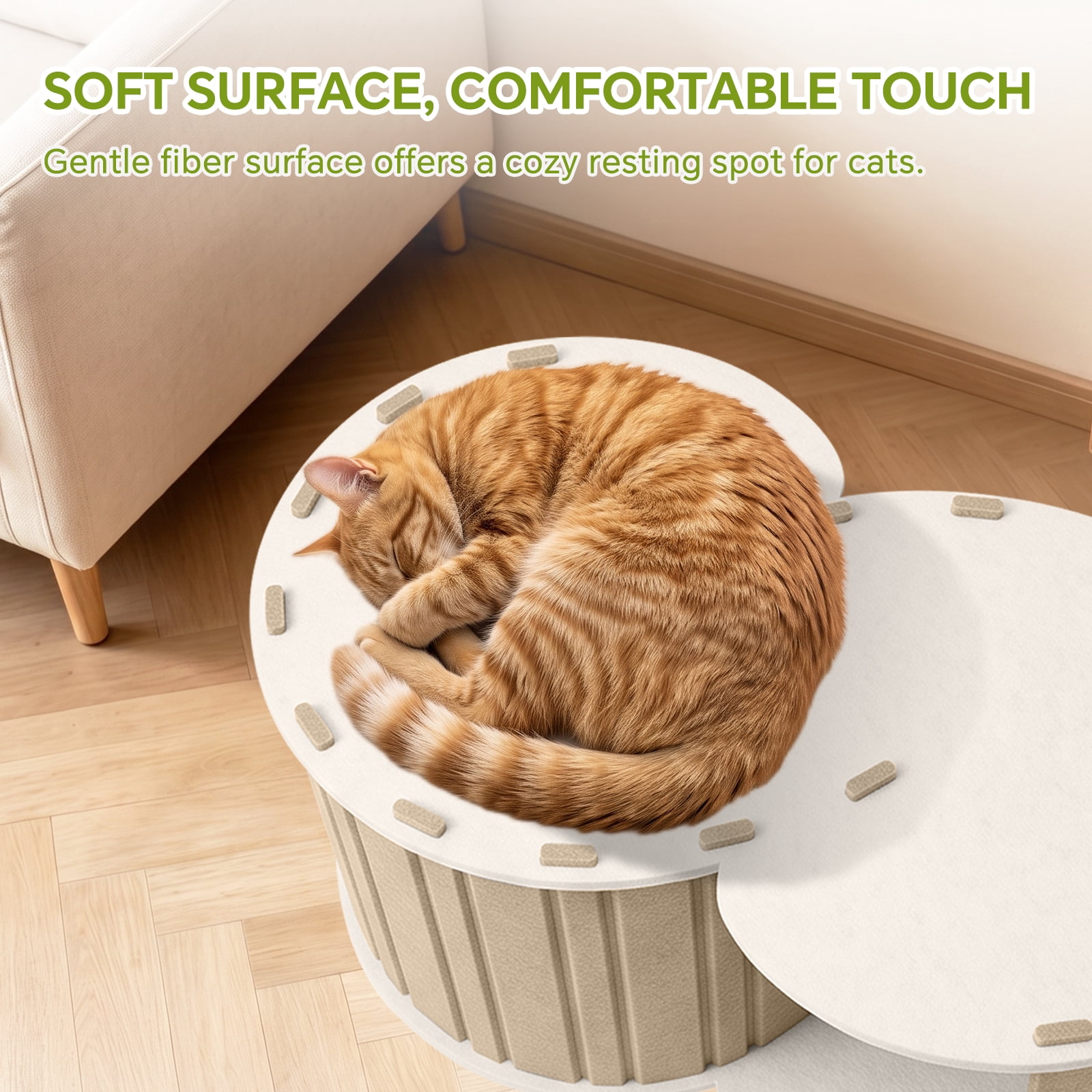 Cat Tunnel Bed Pet House, Multi‑Functional Security Senses Cat Tunnel, Educational Interactive Toy for Playing & Resting, Foldable Pet Hideaway Tunnel for Small Animals, Dark Brown 58*40*30cm