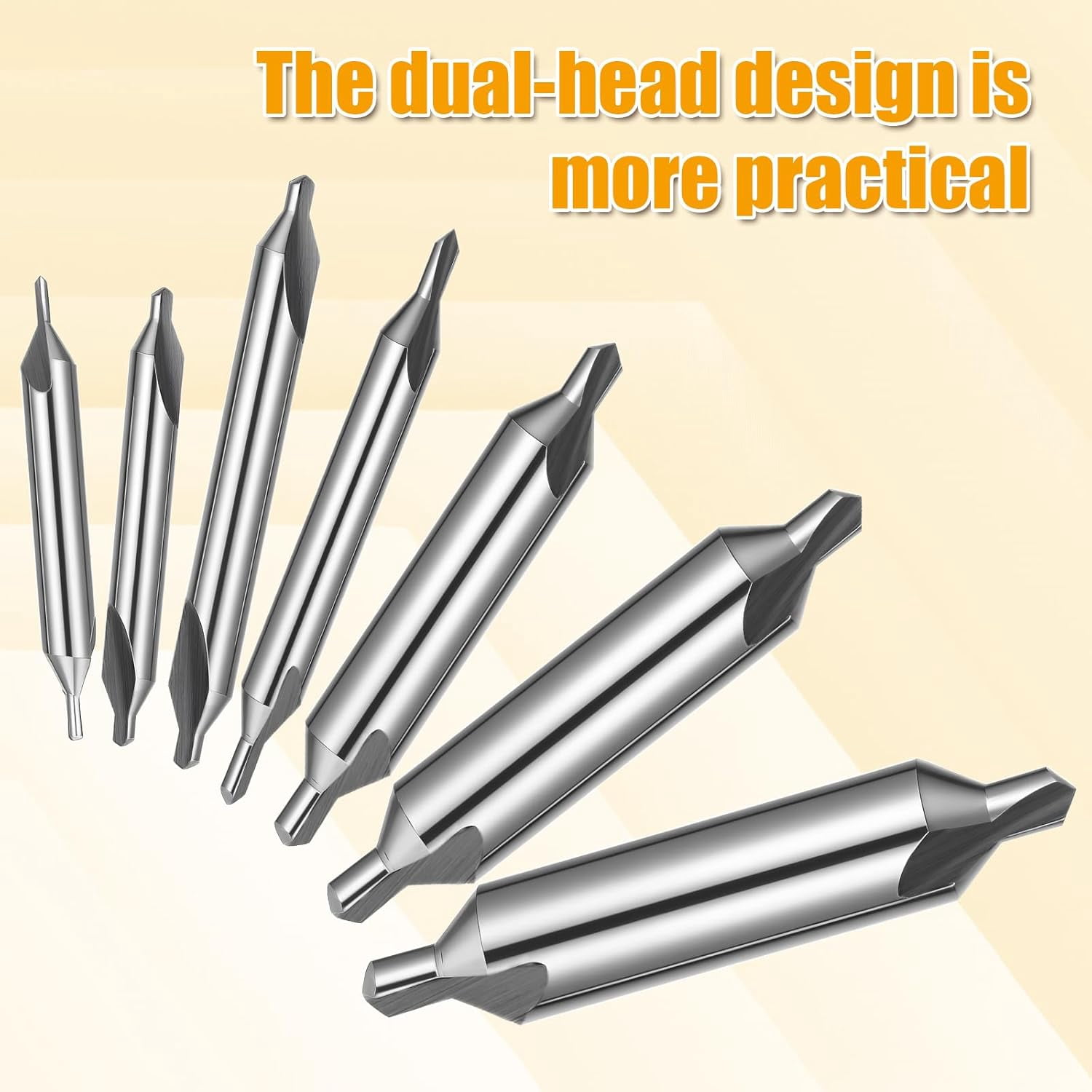 FRKSMD-7 Pcs Centering Drill Bit M2 High Speed Steel Center Drill-Bit 60-Degree Angle Center Drill Bit Set Size 1.0 1.5 2.0 2.5 3.0 4.0 5.0 Countersink Tools for Lathe Metalworking