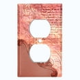 thumbnail image 2 of Metal Light Switch Plate Cover Blue Floral Damask Frame Honeycomb Trim DAM059, 2 of 13