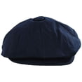 thumbnail image 2 of Linen and Cotton Newsboy Cap - S - Navy Blue, 2 of 4